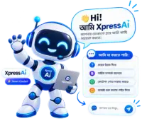 The Xpress Smart AI assistant introducing itself and what it can answer about Ms IT Xpress